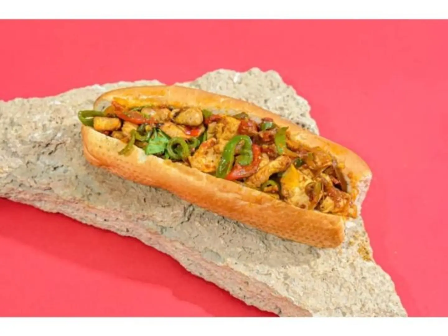 Chicken Vegetable And Chips Sandwich