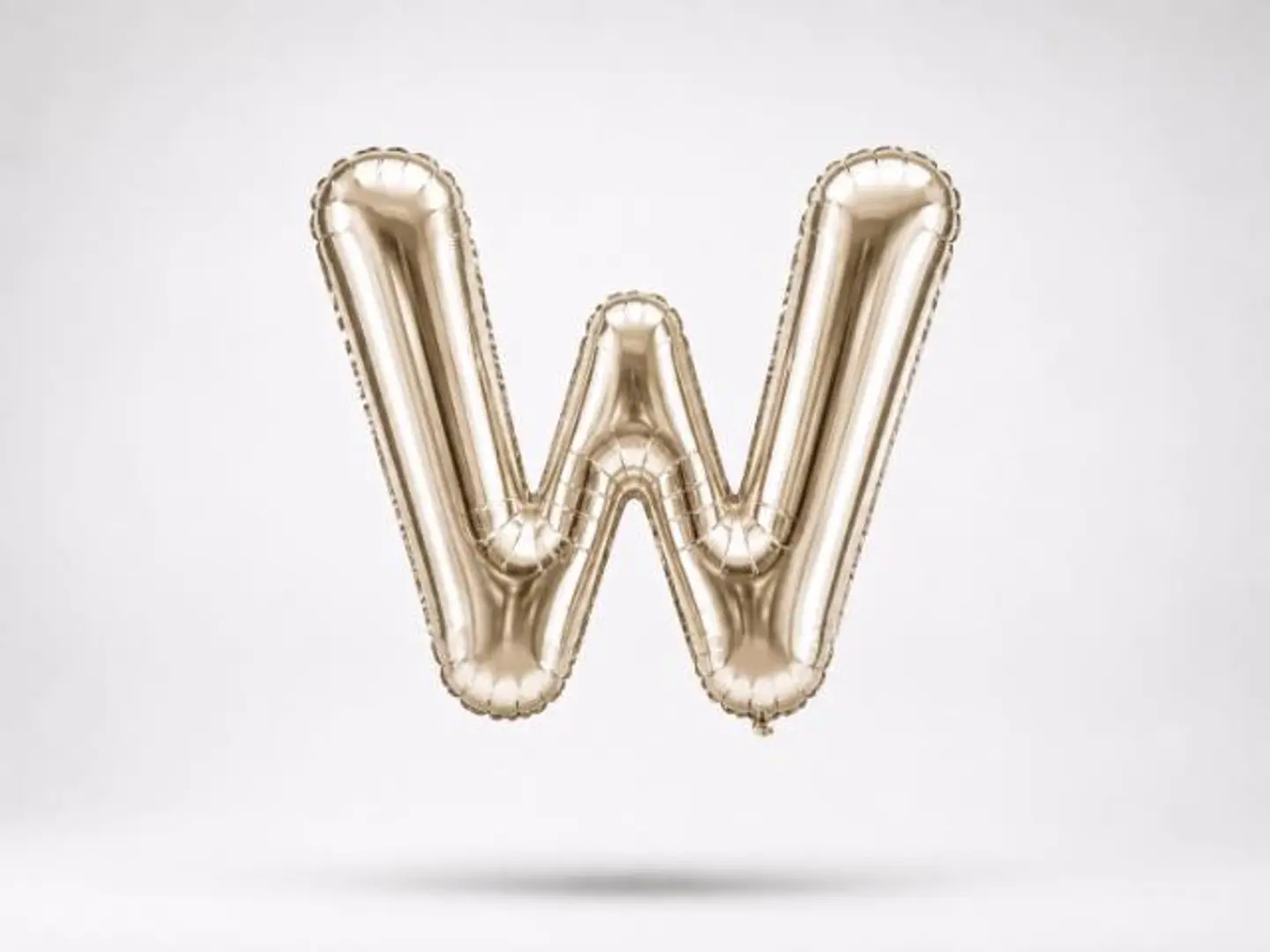 Silver Balloon Letter W