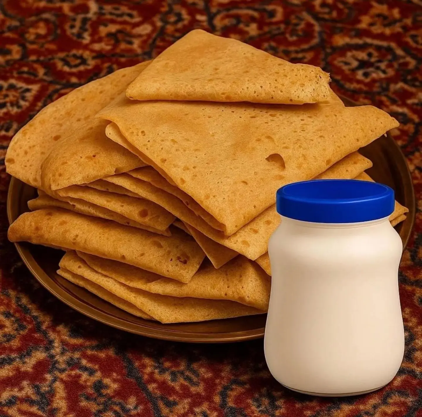 Regag Bread With Bahraini Halwa