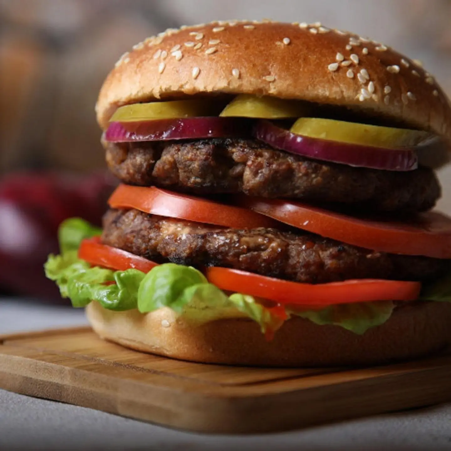 Double Fried Beef Burger Sandwich