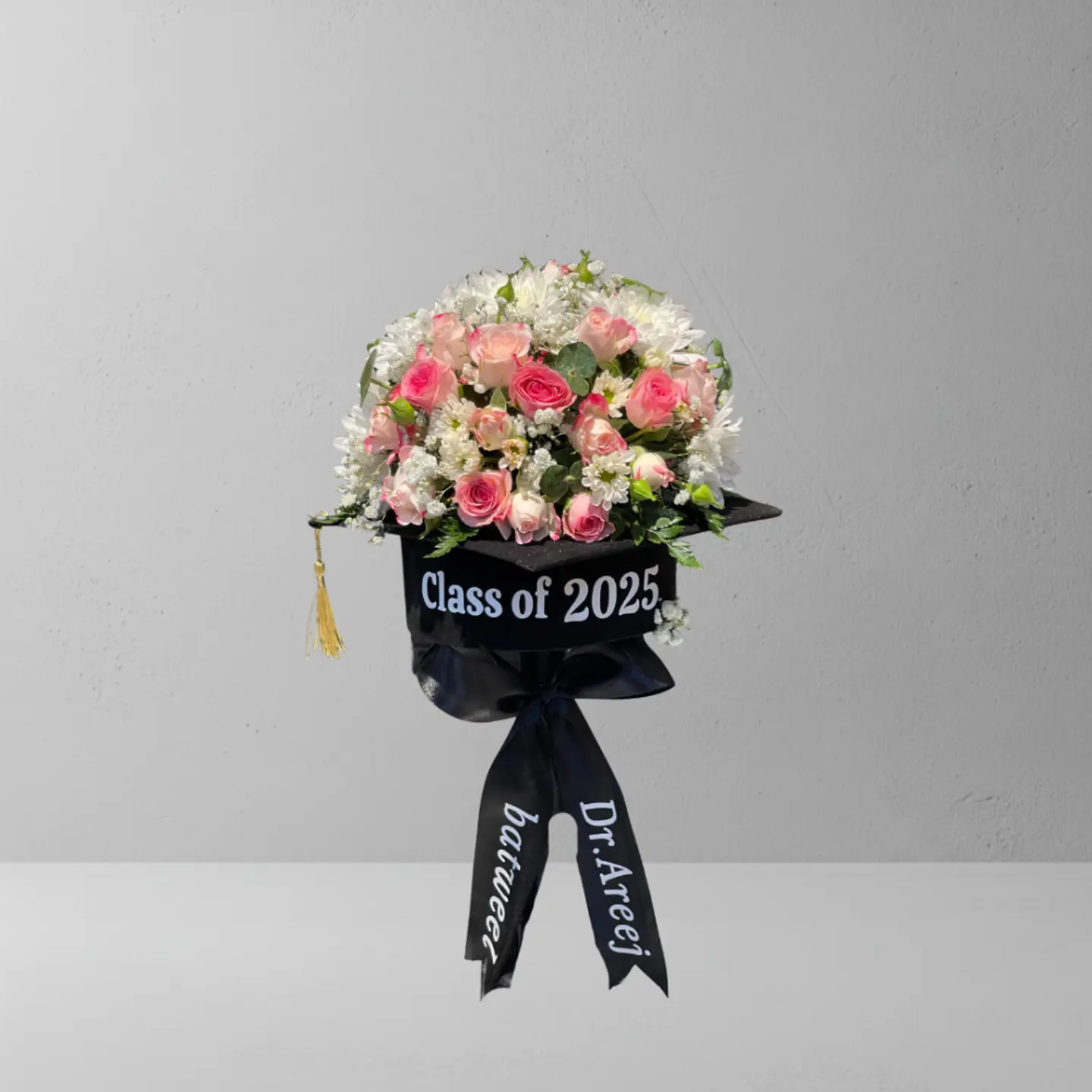 قبعة طباعه مع ورد