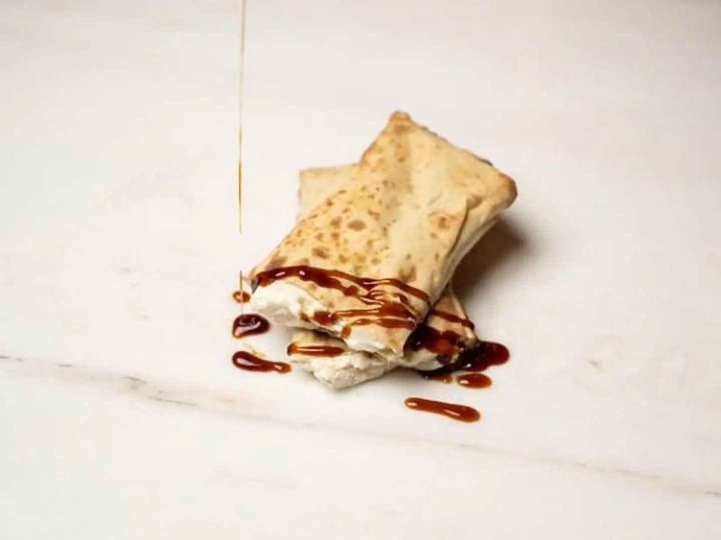 Tanoor Bread With Kiri Cheese And Dates Molasses