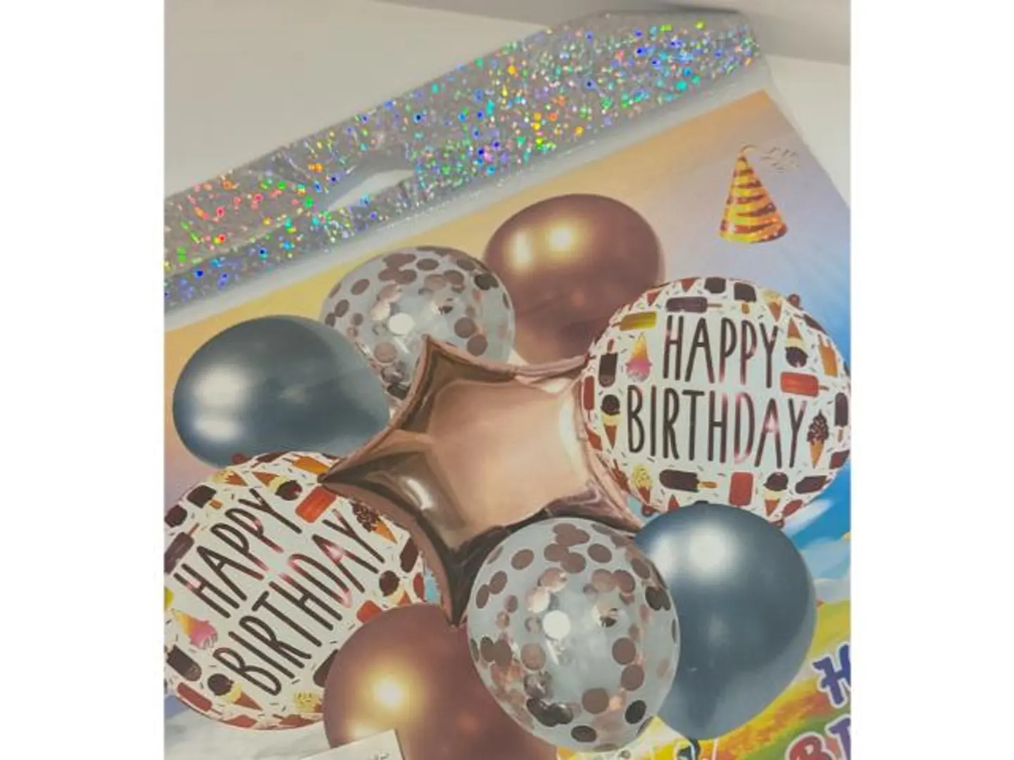 مجموعة بالون عيد ميلاد برونز