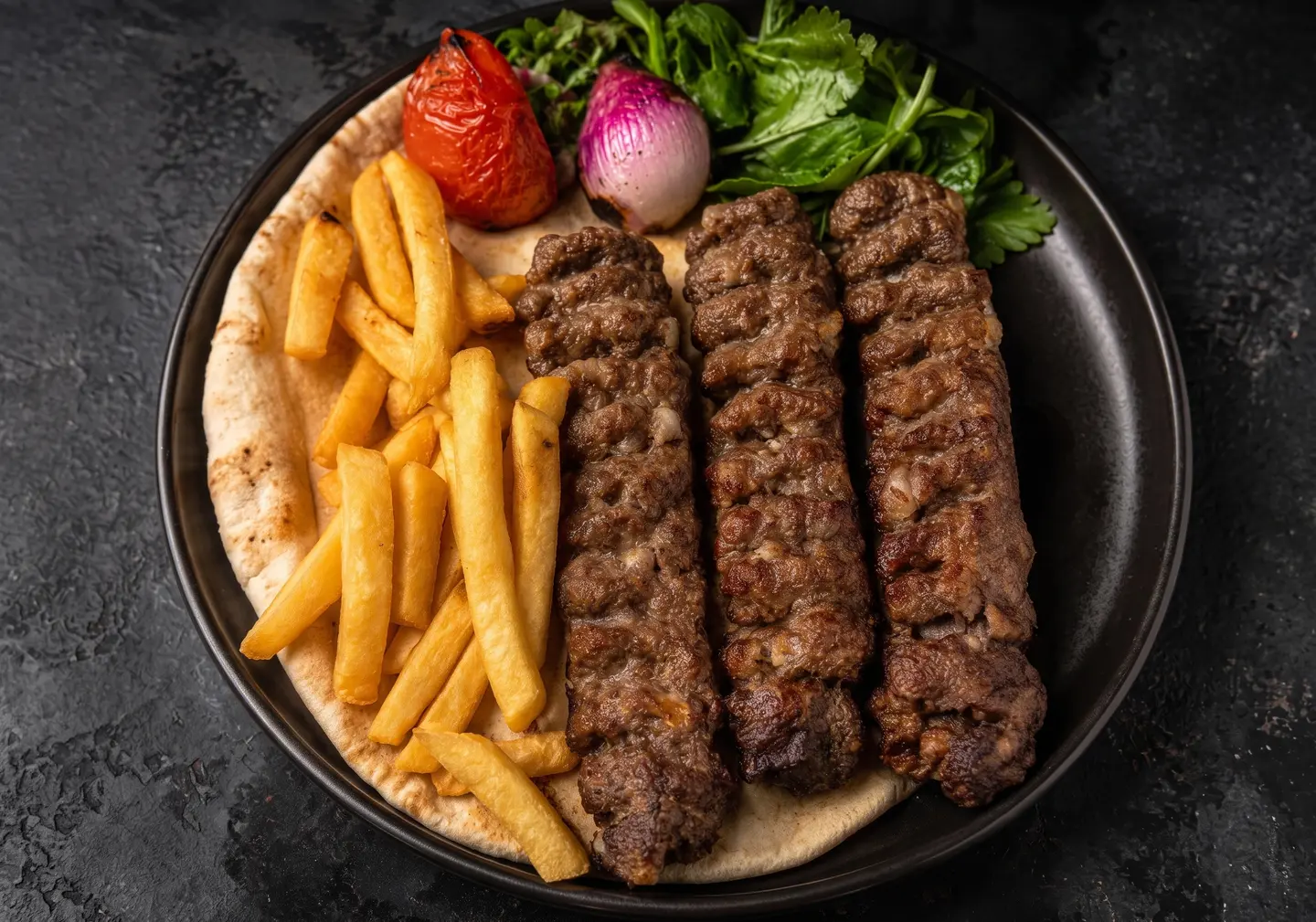 طبق كباب لحم – 3 أسياخ