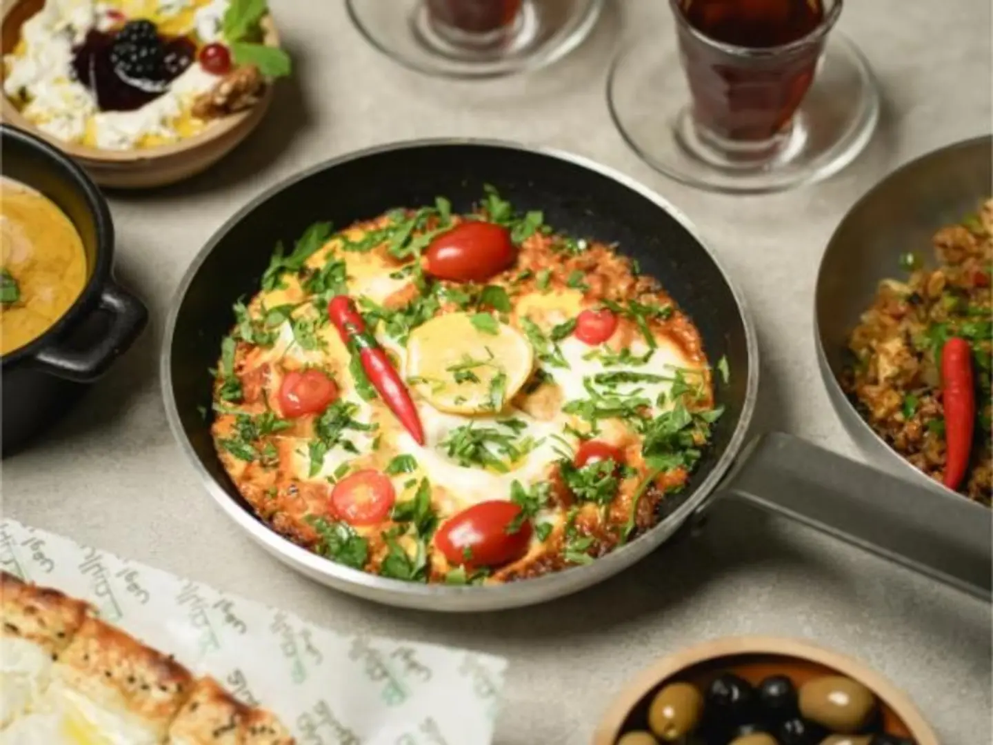 Halloumi Hamsa With Eggs