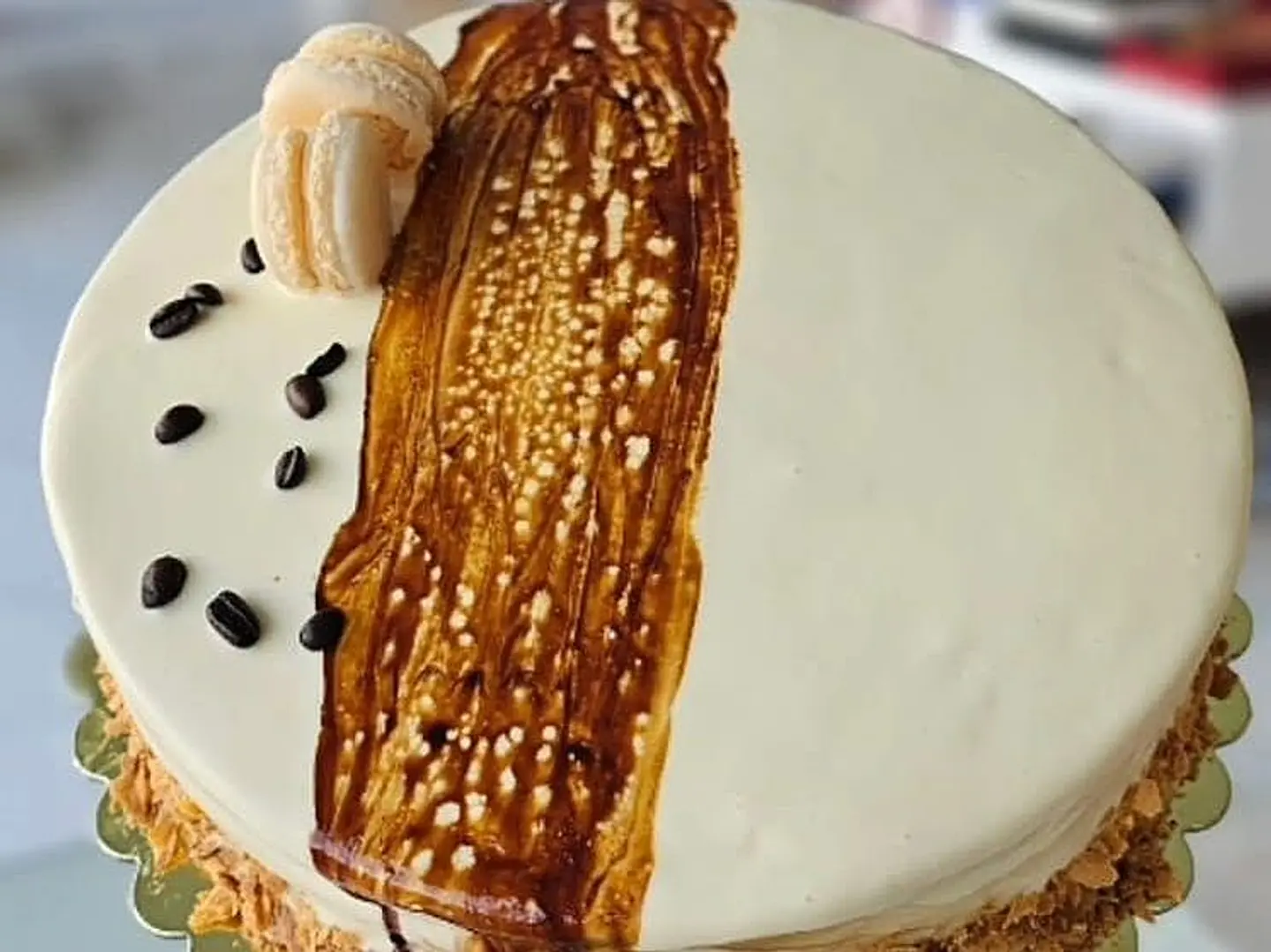 كيكة النسكافيه - وسط