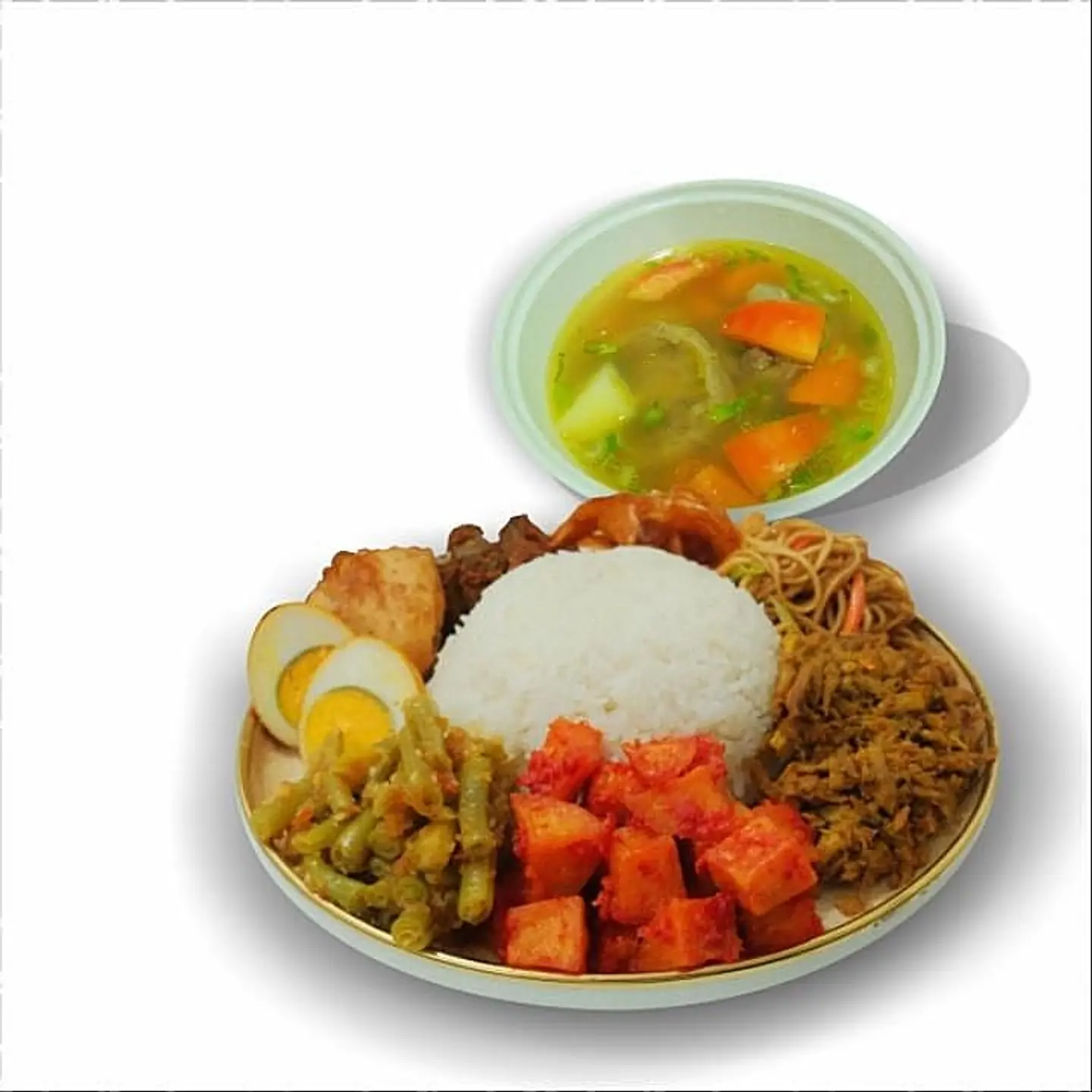 Mixed Rice With Oxtail Soup