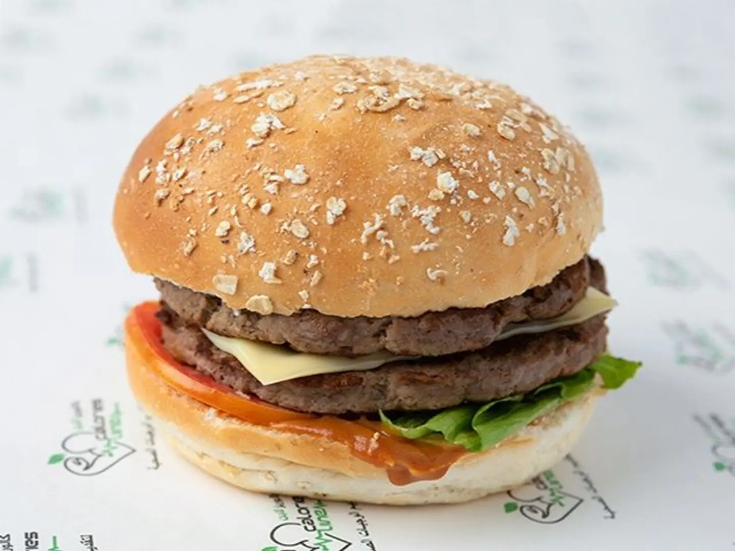 Beef Burger In Oat Bread Double