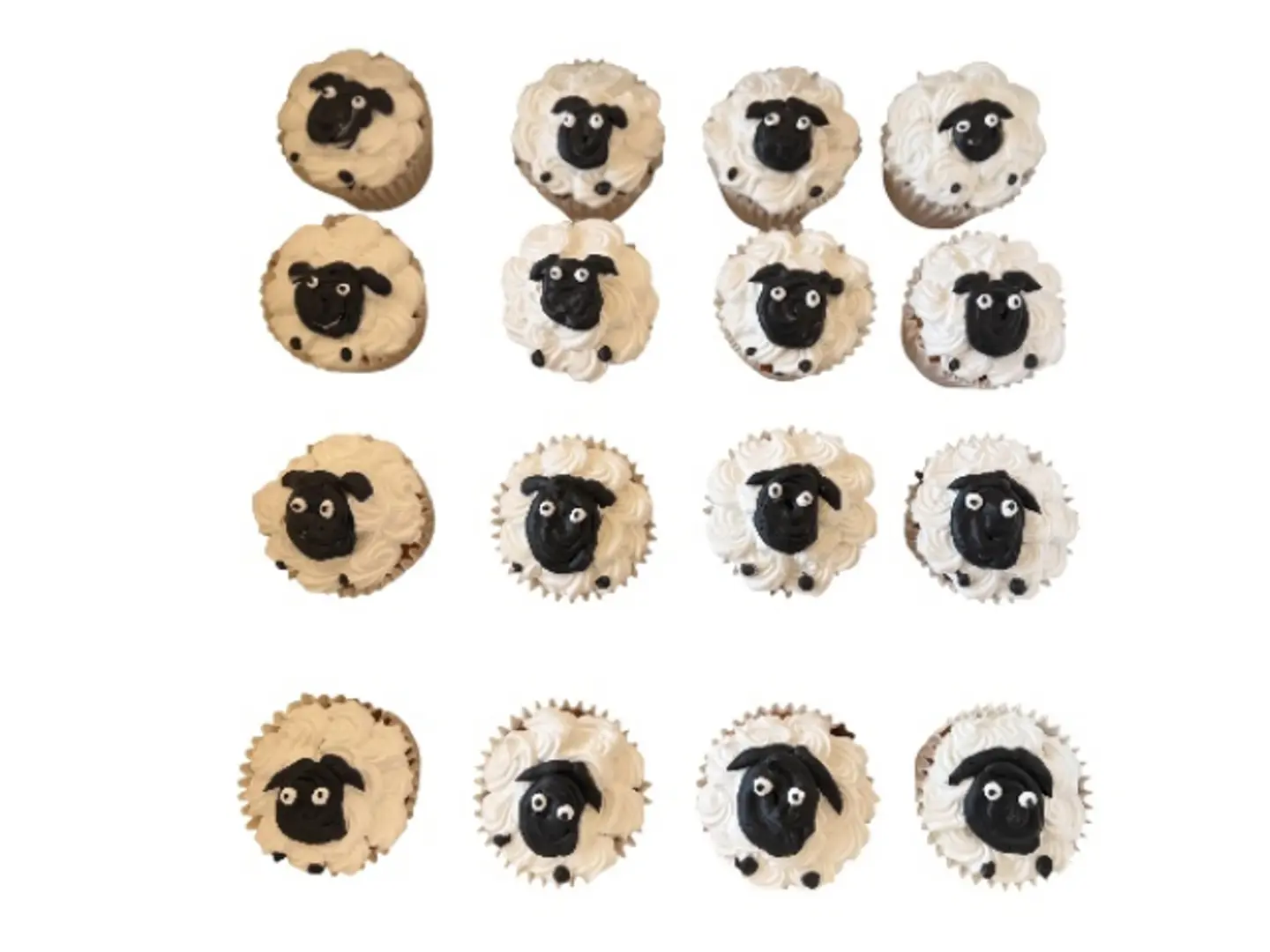 16 Piece Sheep Shaped Cupcake Box