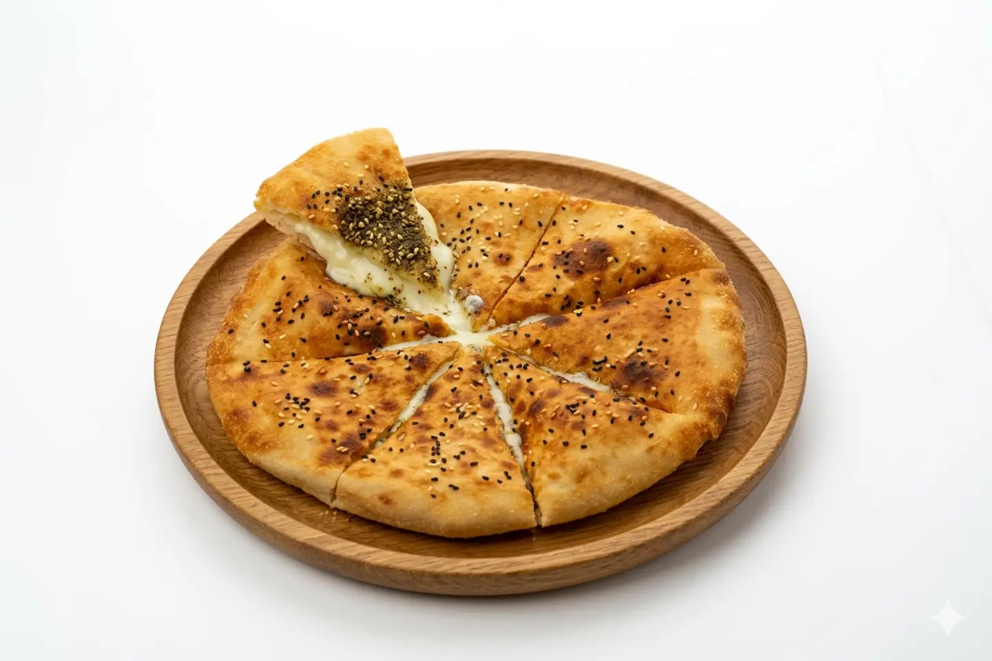 خبزة جبن سائل وزعتر