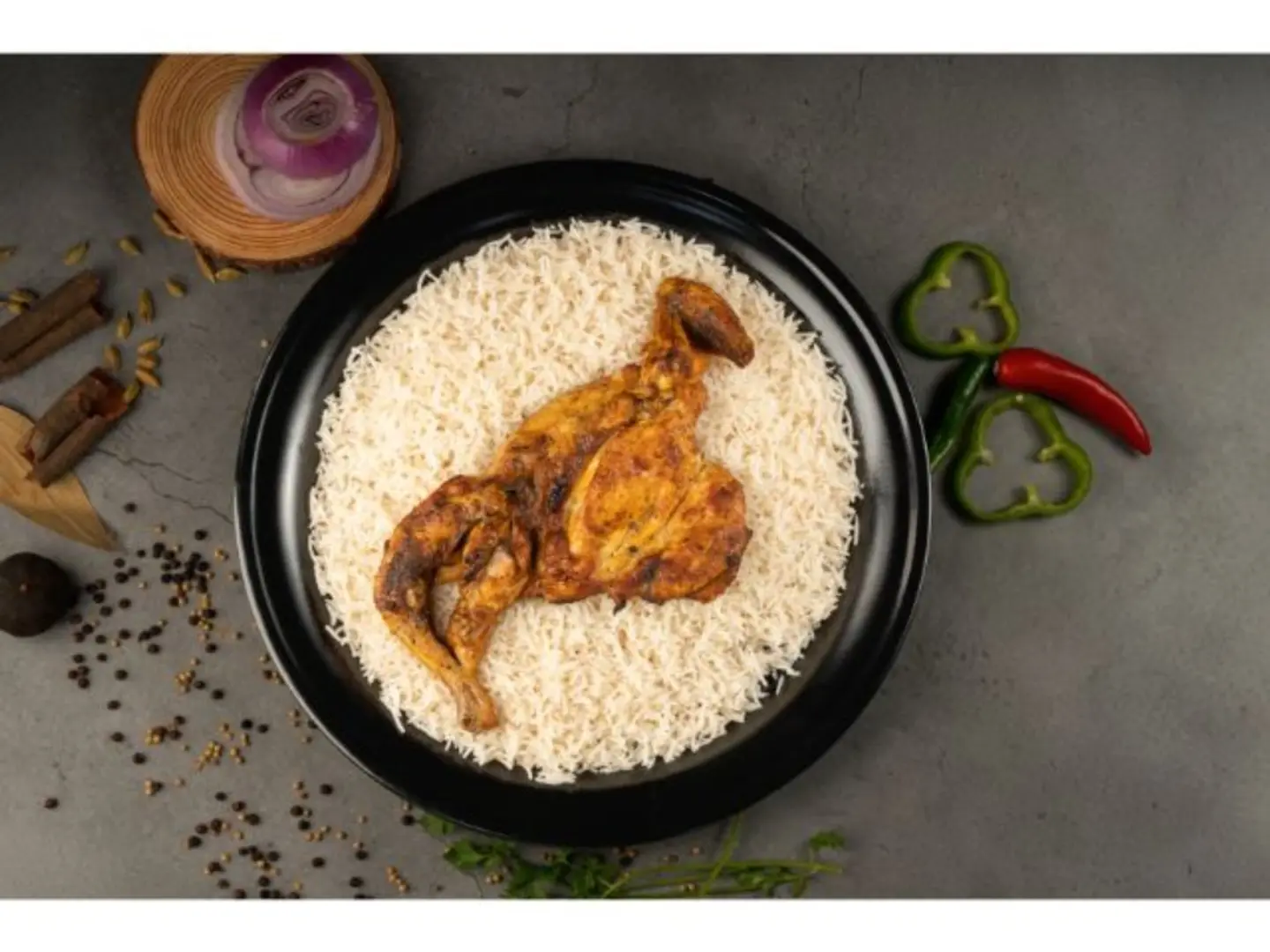 Half Chicken Madhbi With Rice