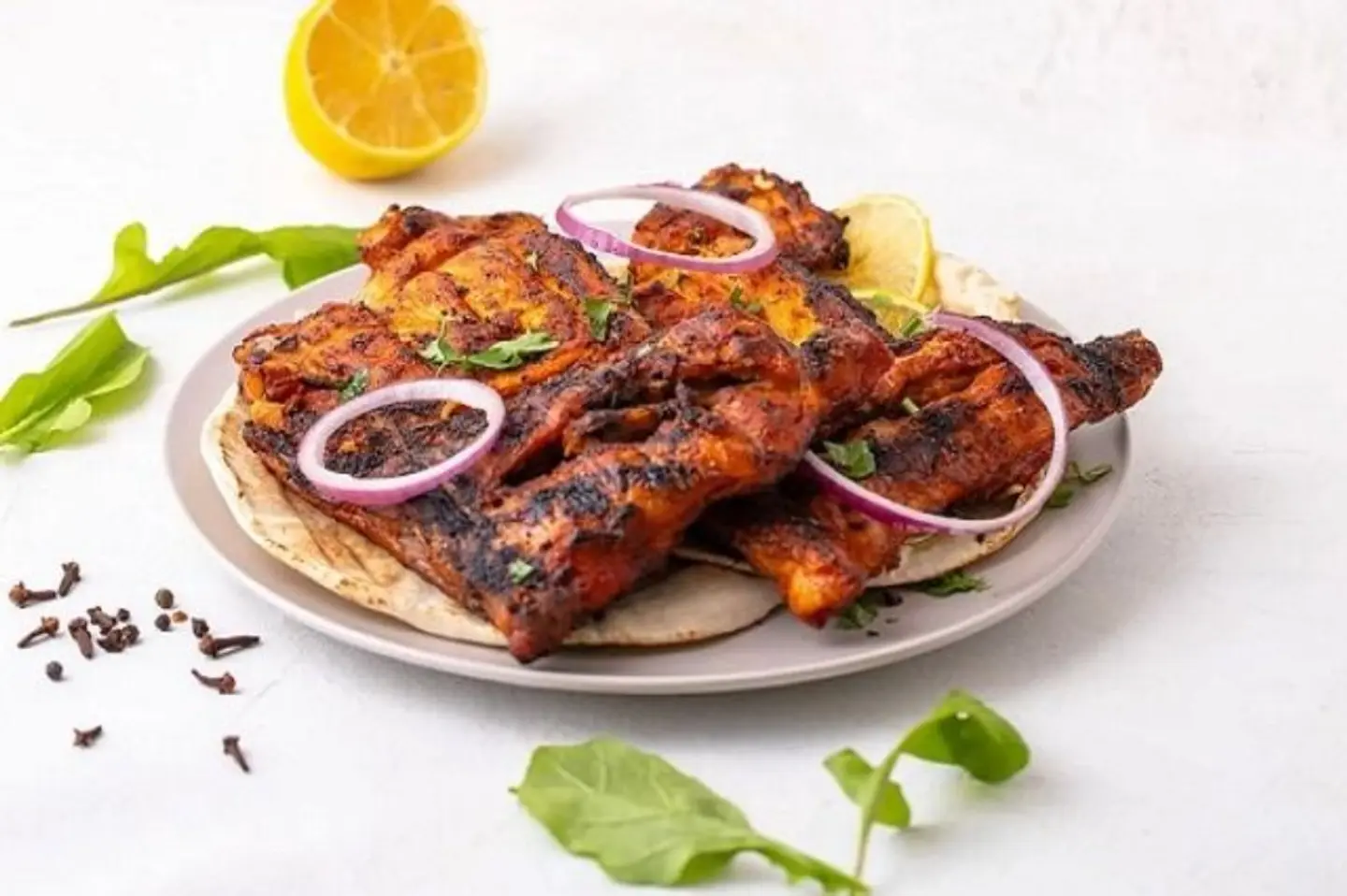 حبة دجاج مشوي على الفحم بدون رز