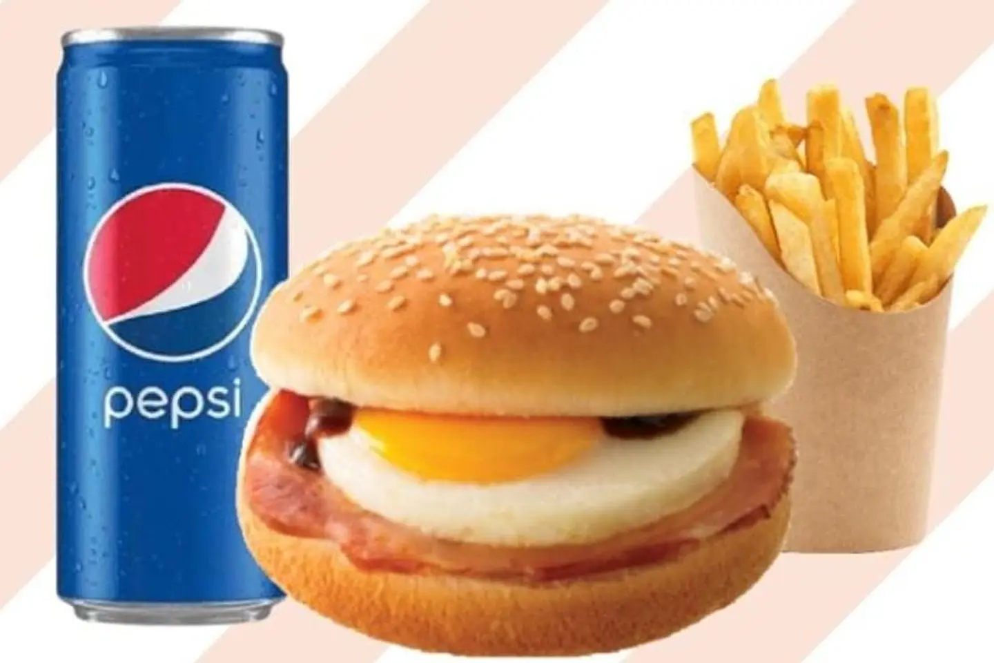 Cheesy Egg Burger Meal