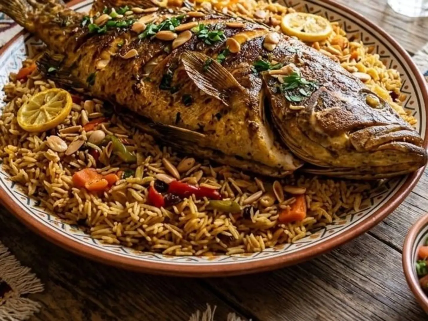 كبسة سمك برياني