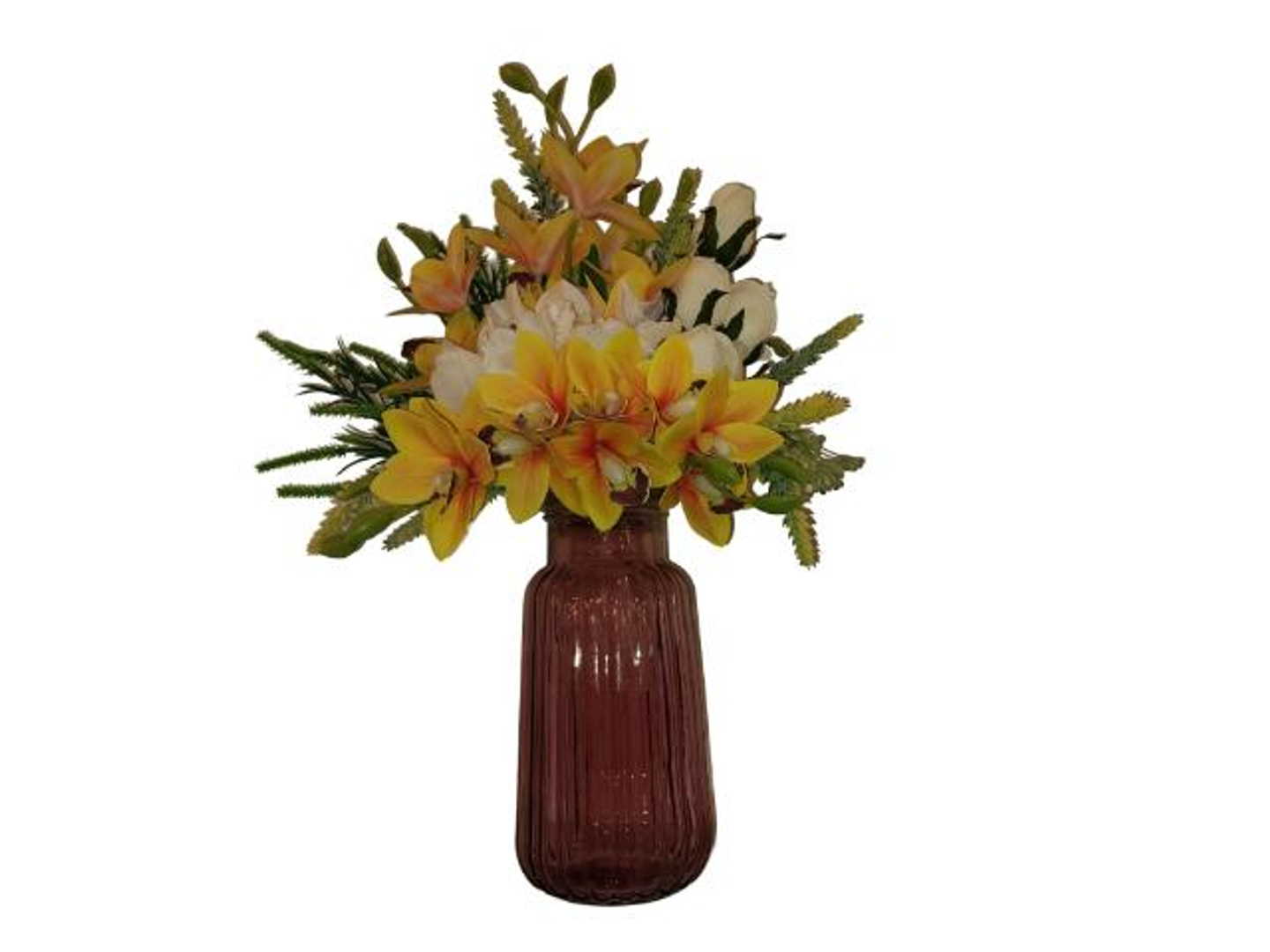 فازة موف مع ورد صناعي