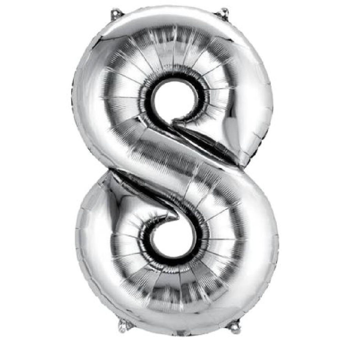 Number 8 Silver Balloon