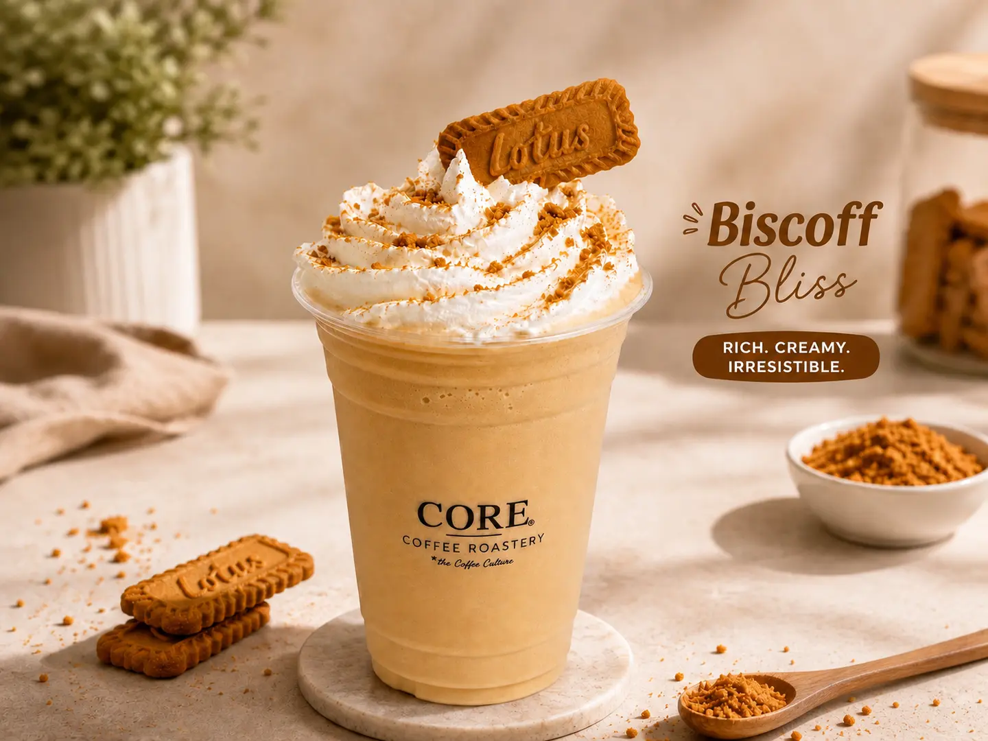 Lotus Crush Milkshake 16 Oz