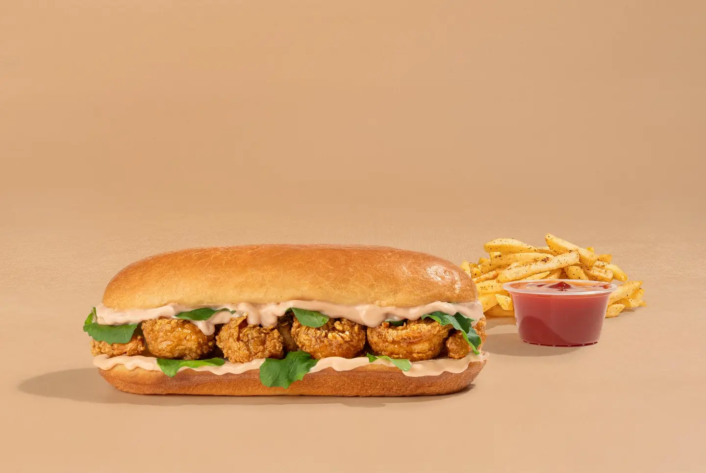 ساندويش الجمبري مع بطاطس