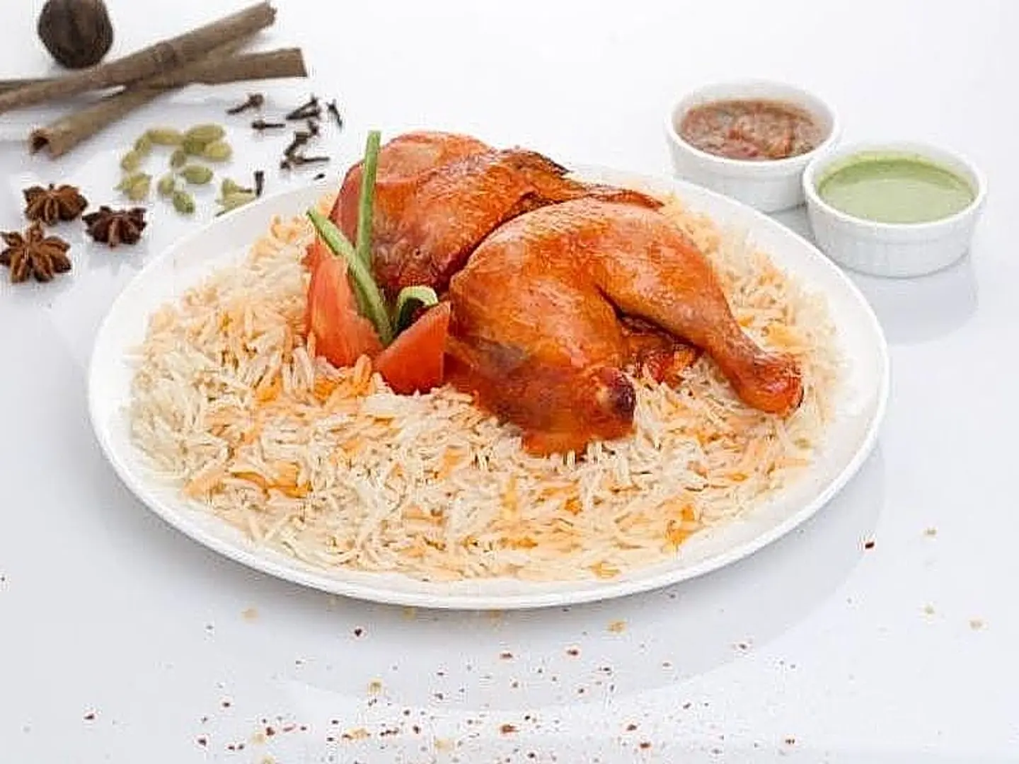 Half A Chicken Mandi With Rice