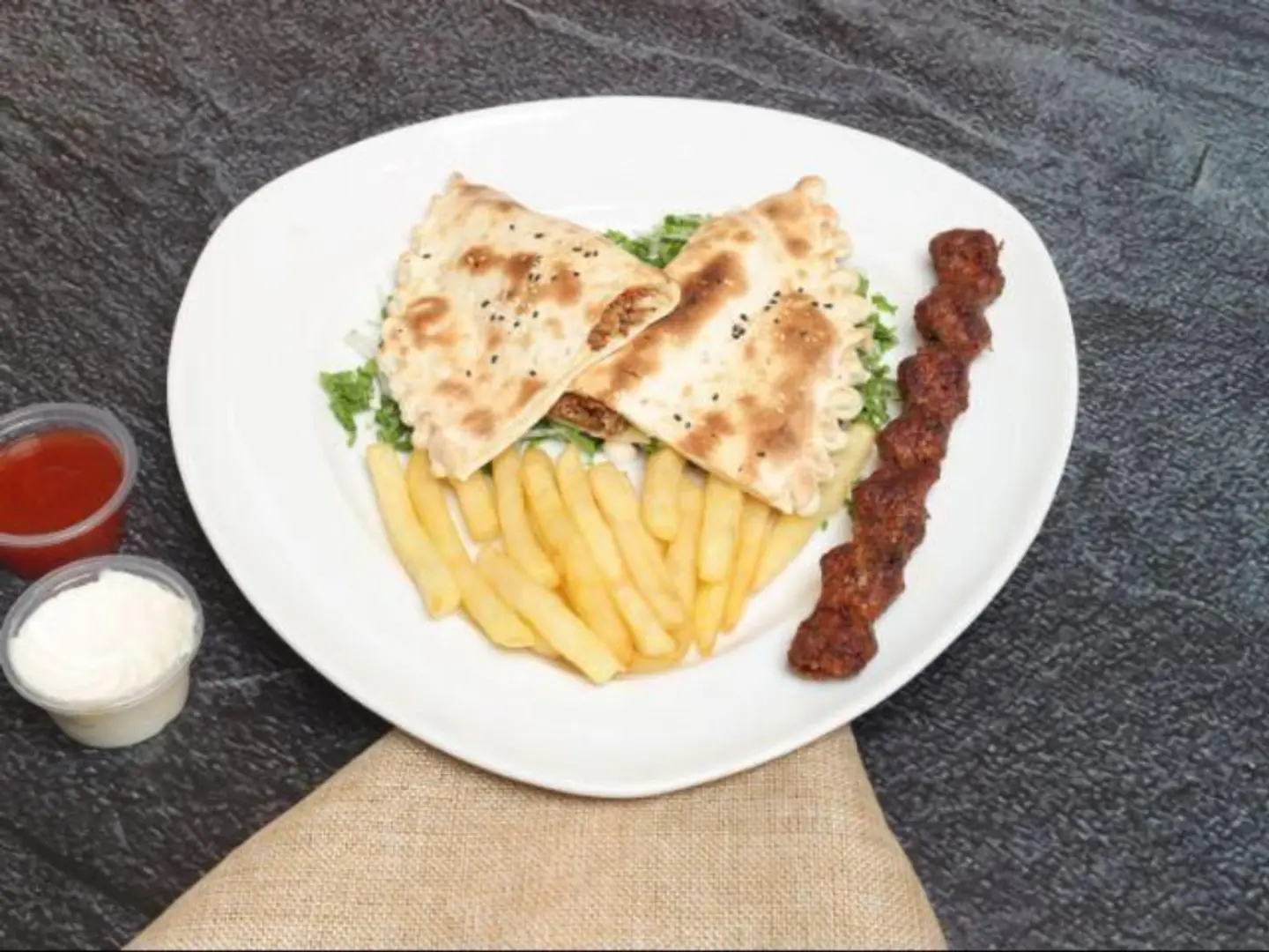 Meat Awsal With Labneh