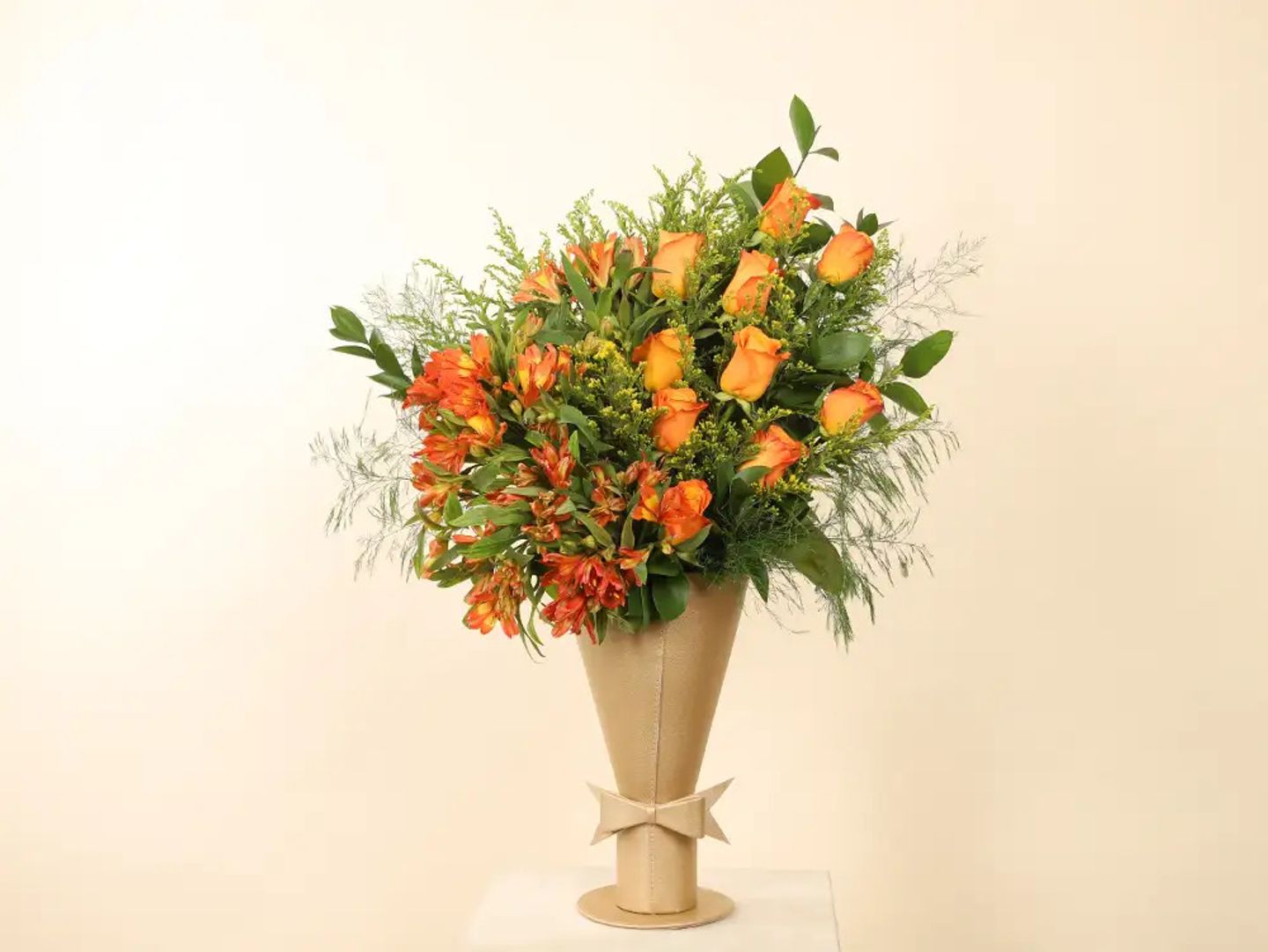 Orange Leather Pance Bouquet