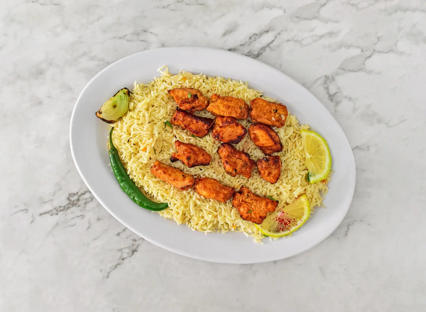 شيش طاوق مع الرز