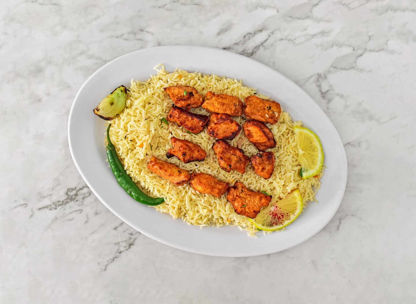 Shish Tawouk With Rice