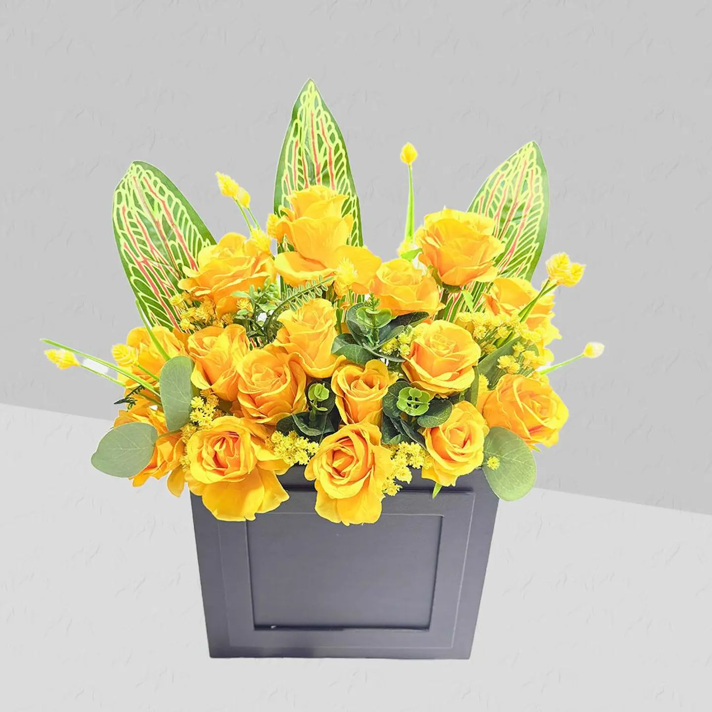 Yellow Rose And Lavender Box 118