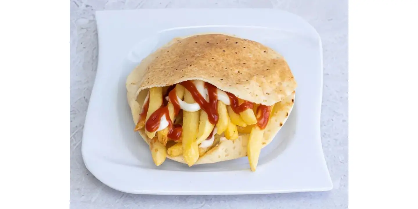 Mixed Fries Sandwich In Shrak Bread