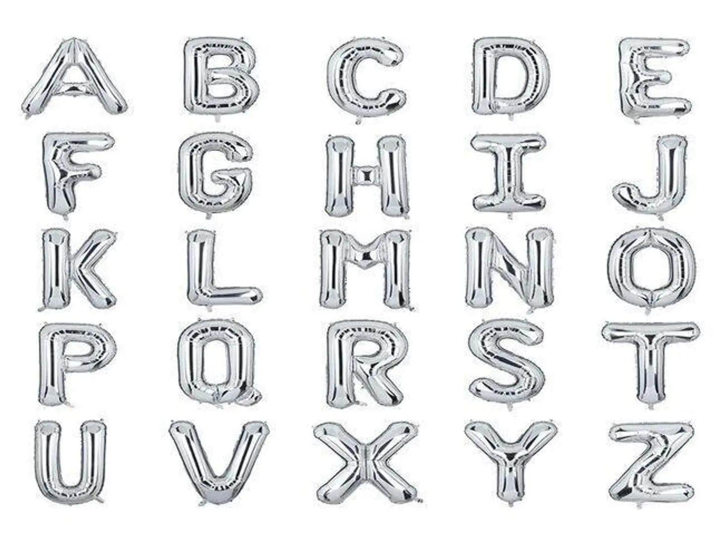 بالون هيليوم حروف فضي