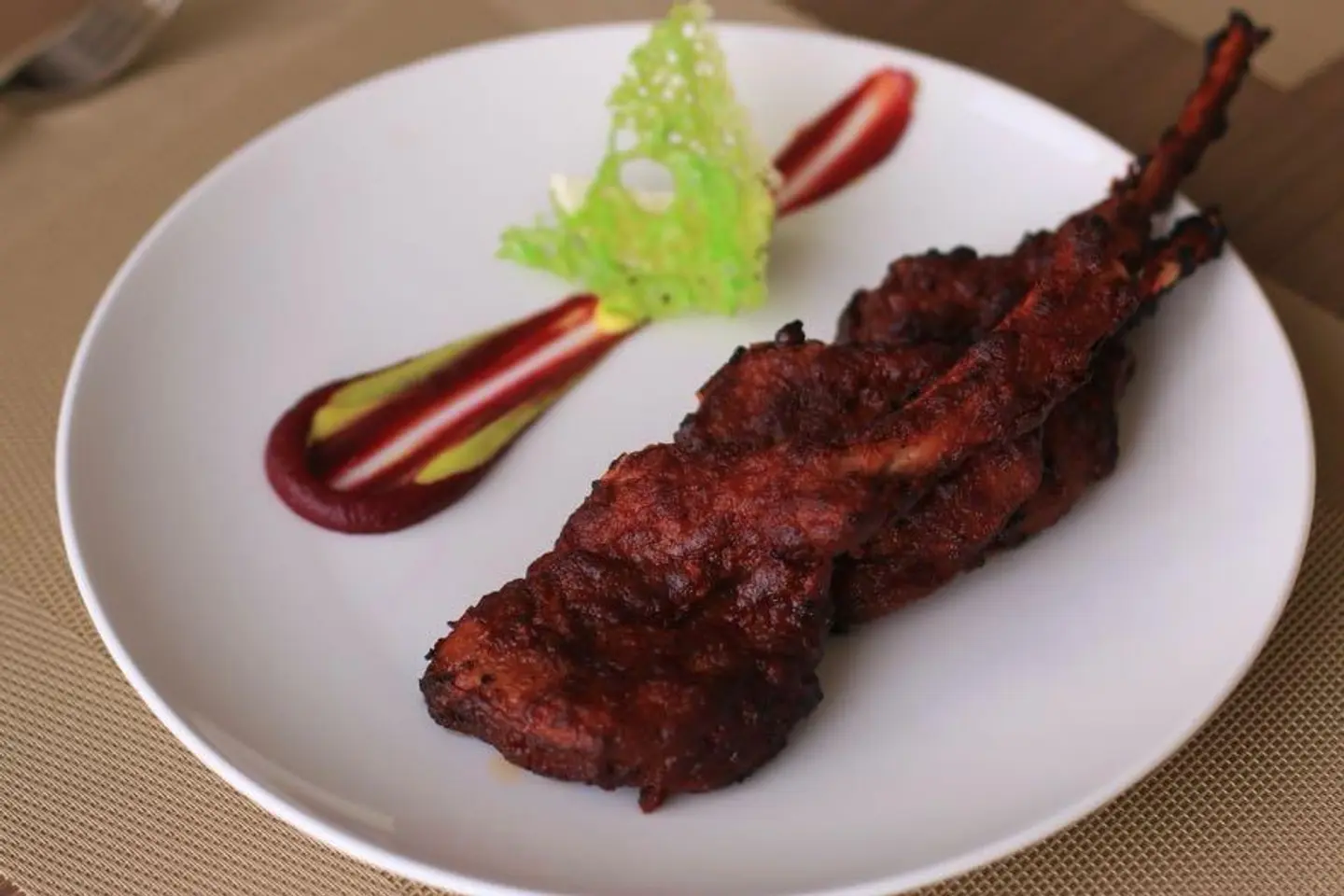 Grilled Lamb Chop On Charcoal