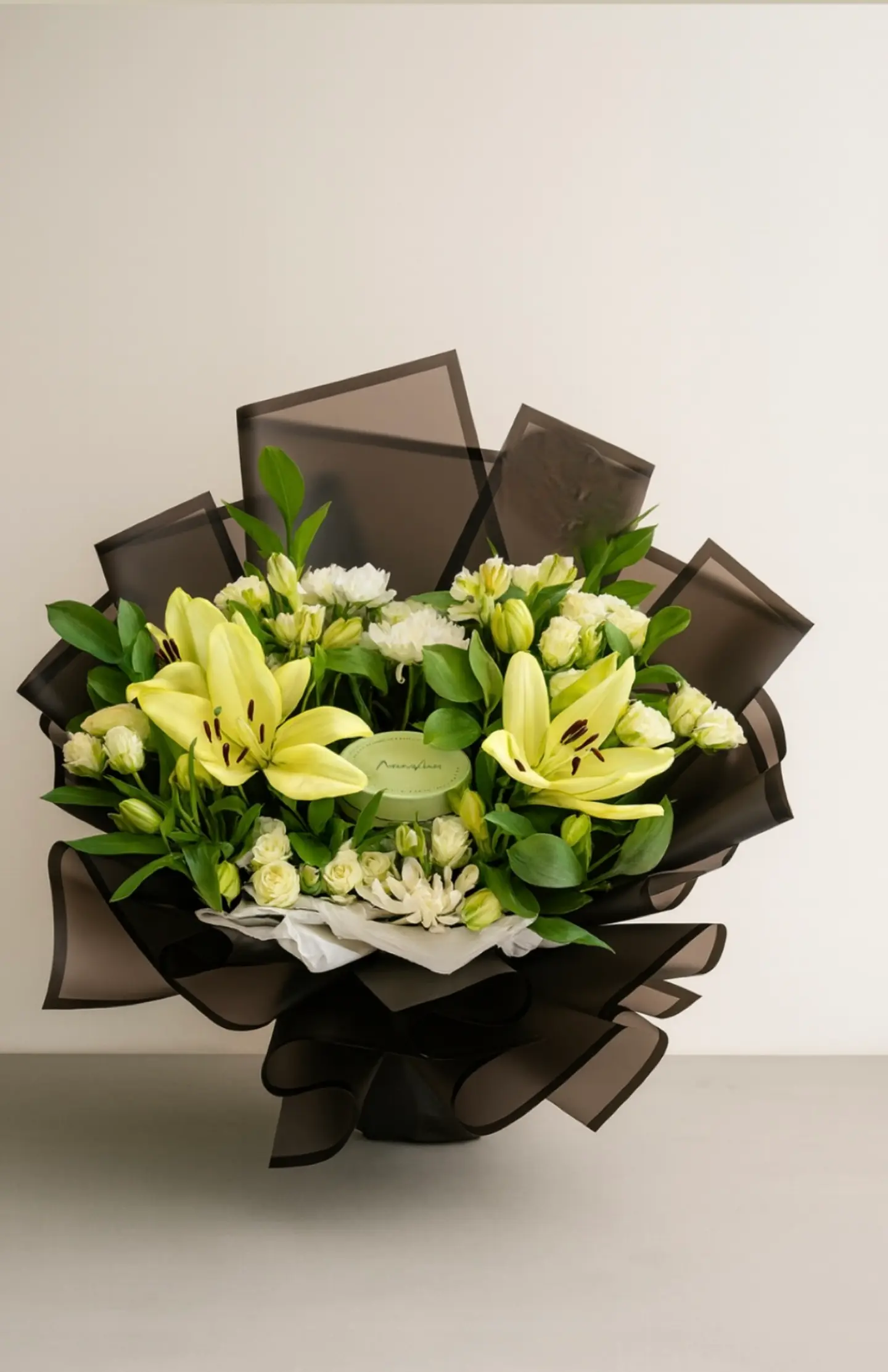 Chocolate With Natural Flowers In Black Packaging