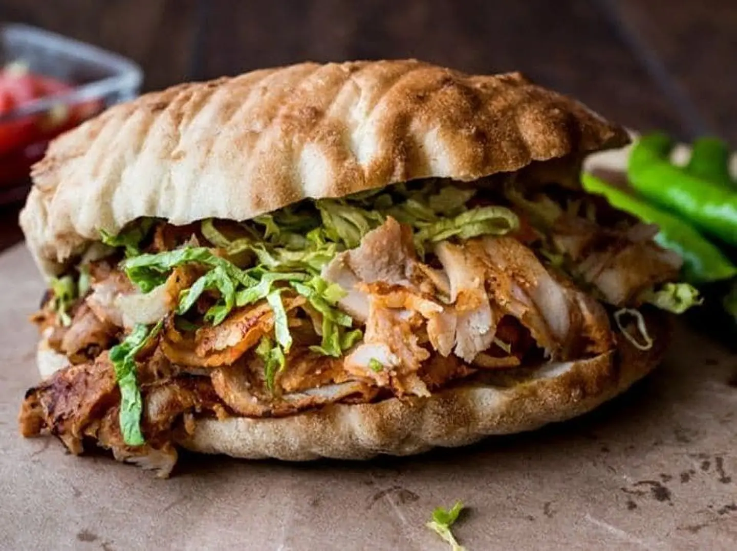 Iraqi Bread Shawarma With Cheese