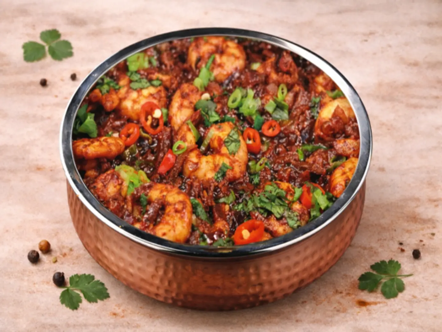 Prawns Chilli Dry Semi Gravy