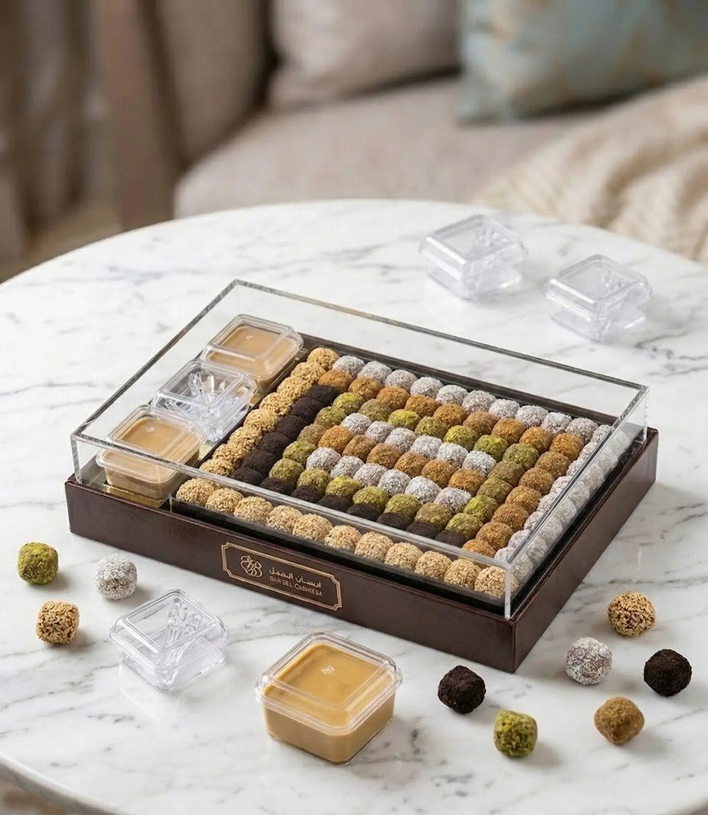 Luxury Tamriya Tray With Sauce And Clear Lid 416