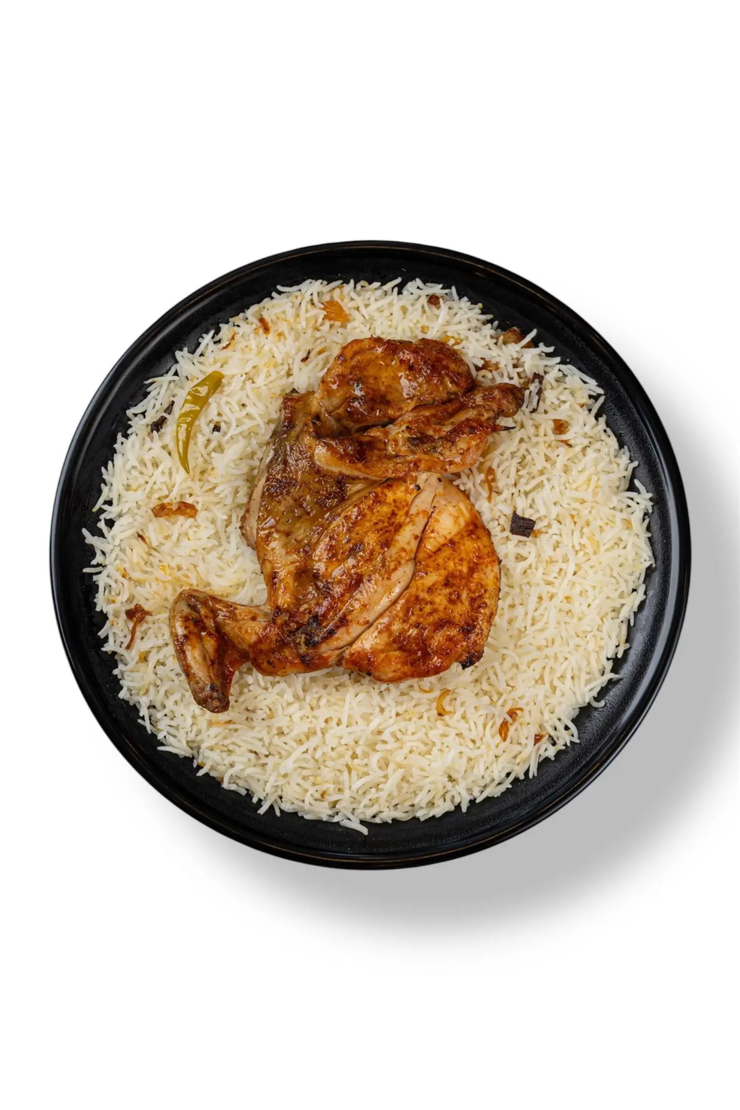 Whole Madhbi Chicken With Basmati Rice