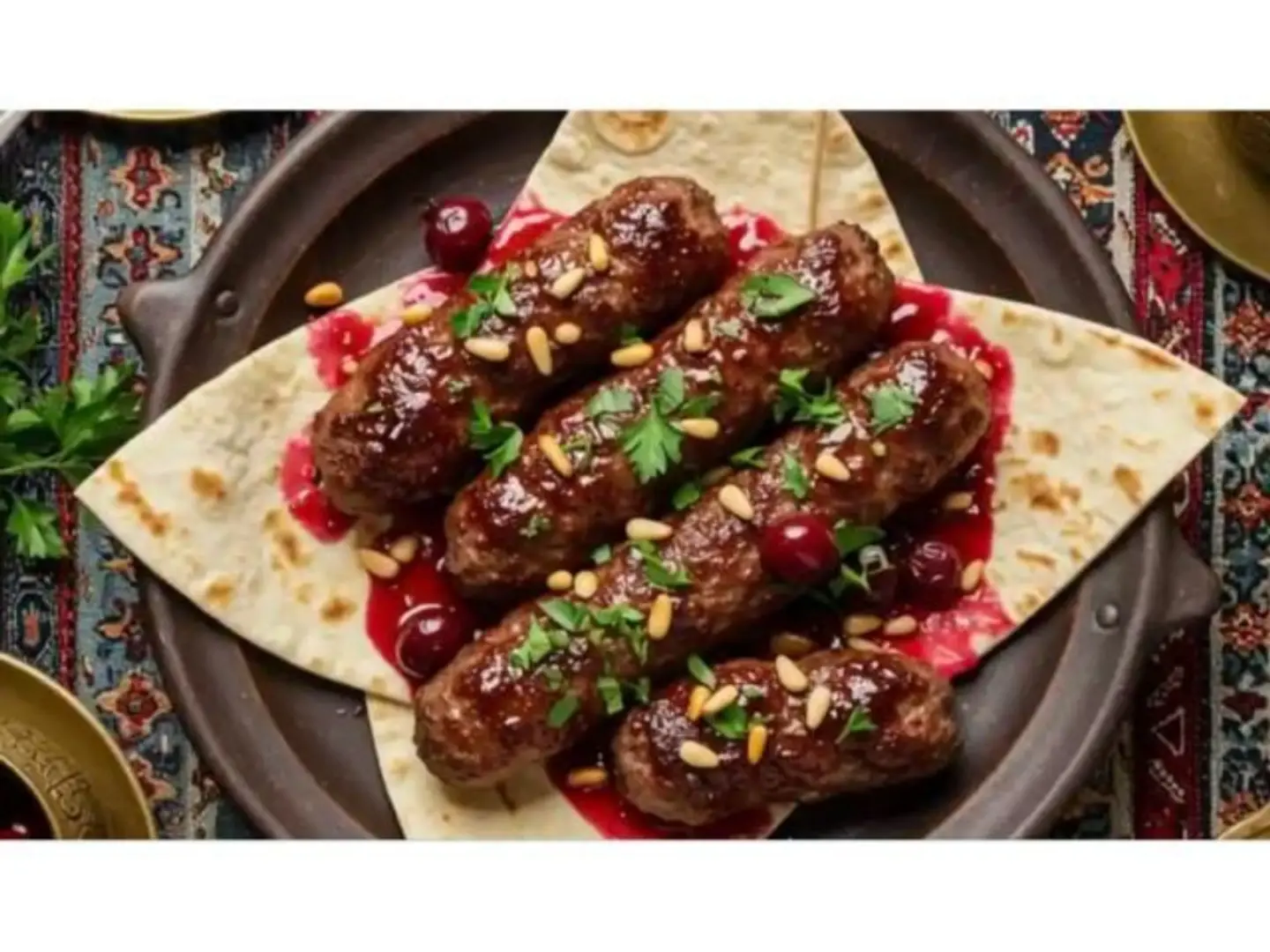 كباب مشوي بالكرز