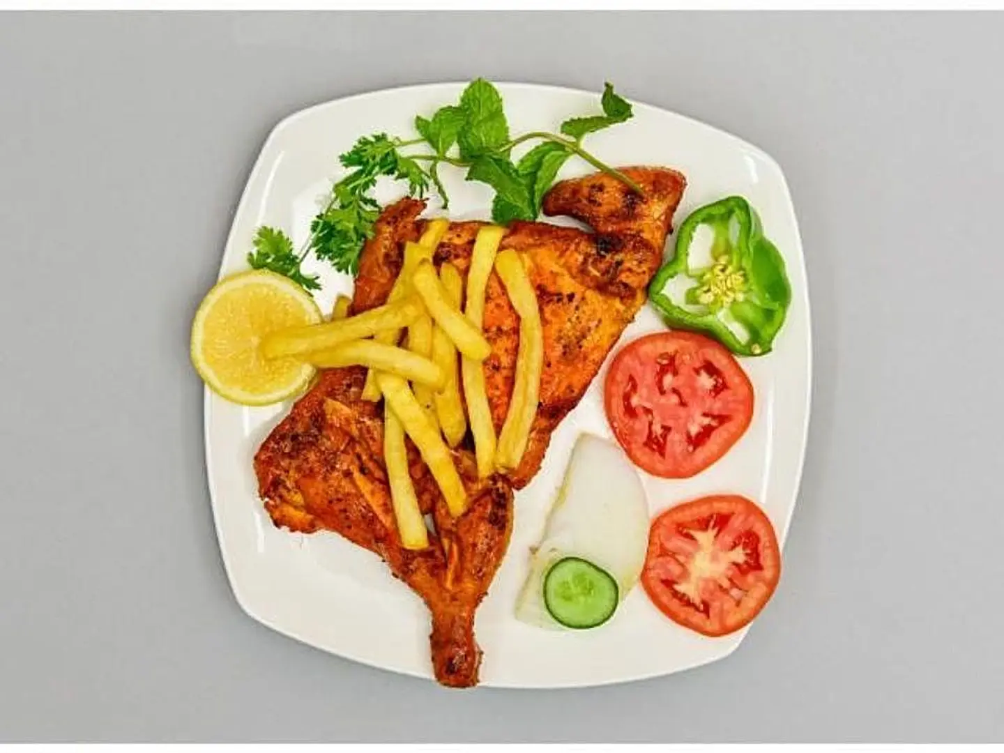 Half A Plain Charcoal Chicken