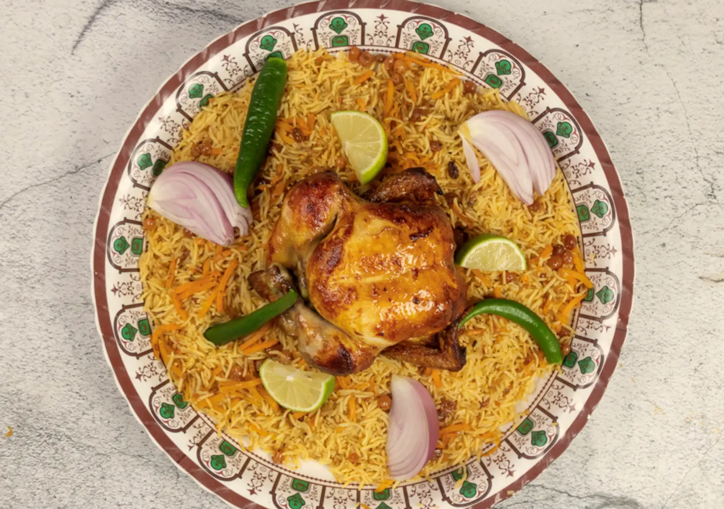 Whole Chicken On Charcoal With Rice