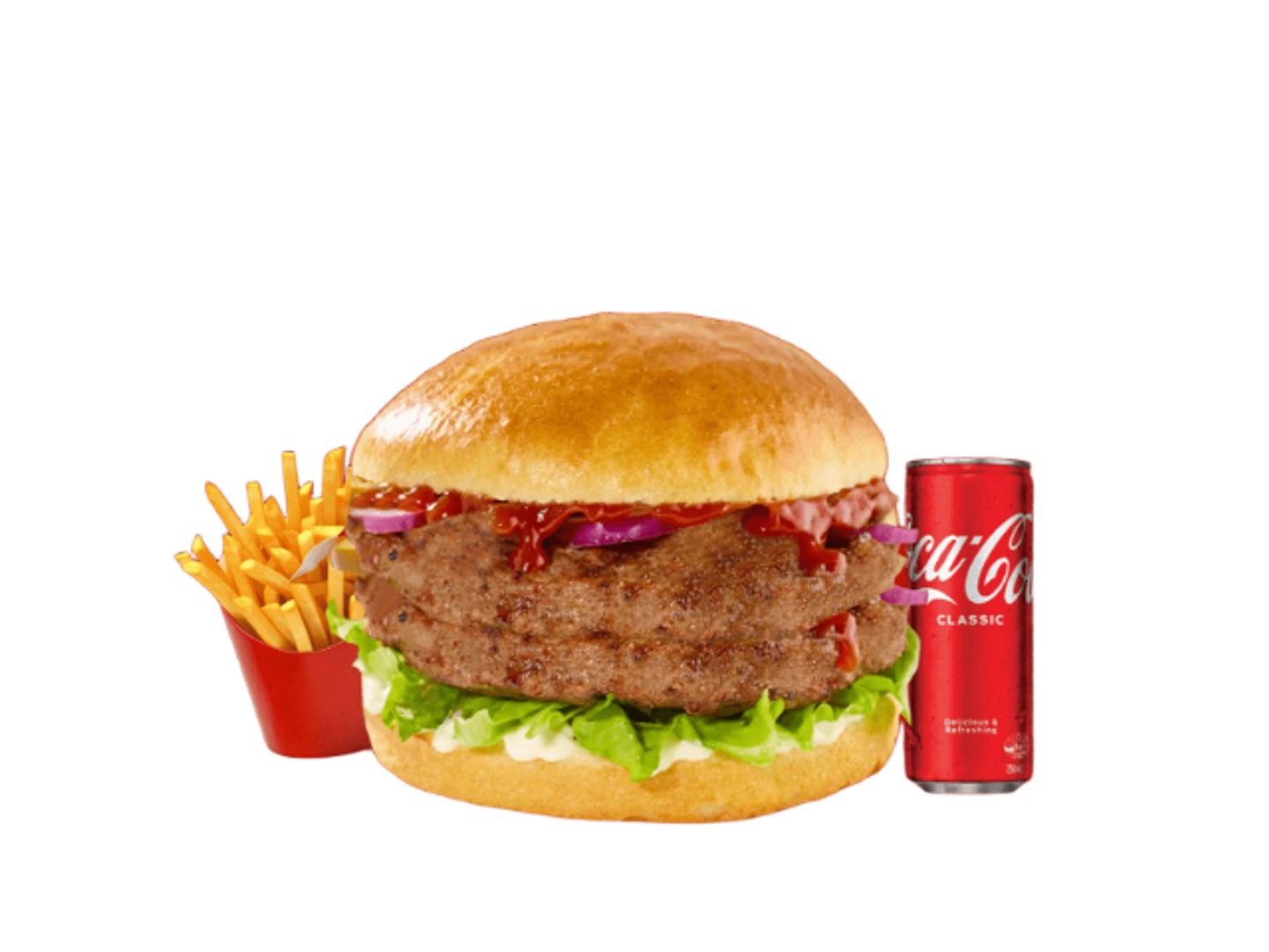 Double Beef Burger Meal