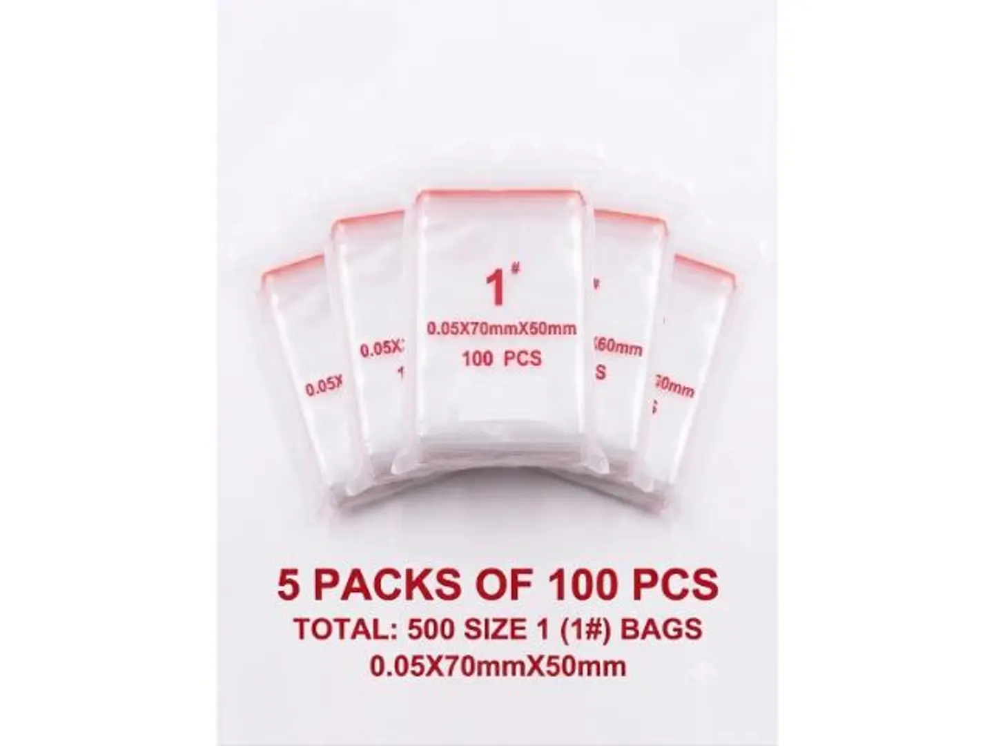 Zip Lock Bags Size1 (100 X5) (500pc)