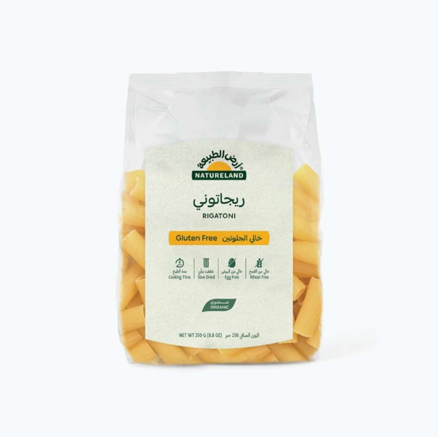 معكرونة ريجاتوني ٢٥٠جم خالي الجلوتين عضوي