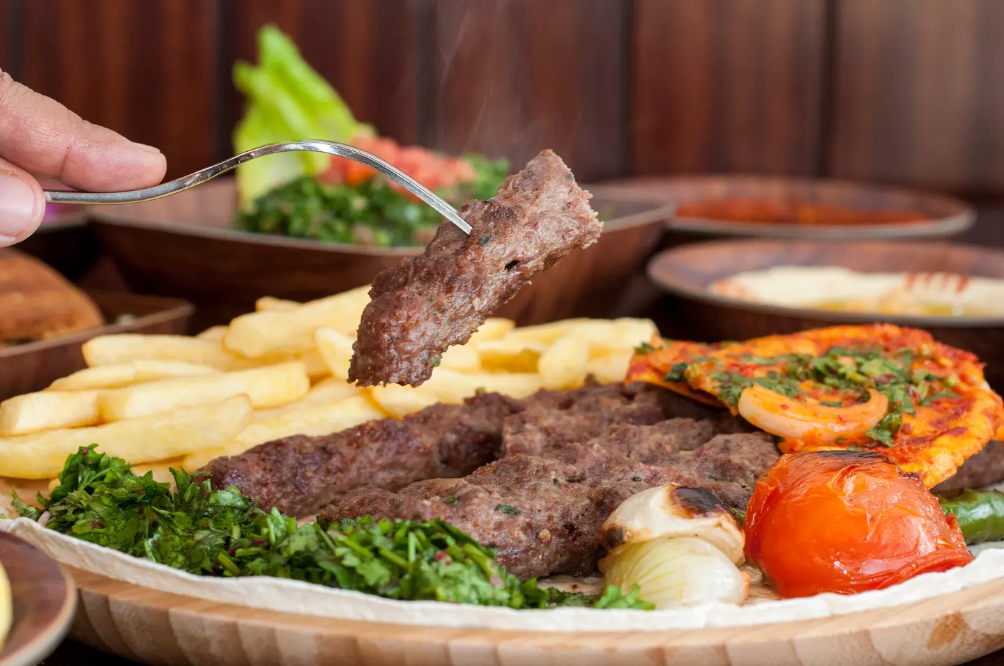 Grilled Meat Koftah On Coal