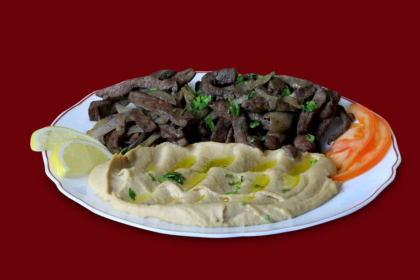 شرائح كبدة بالحمص بالحمسة