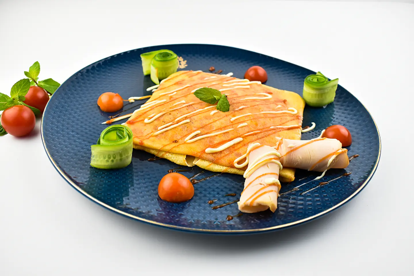 Crepe Blue Garden