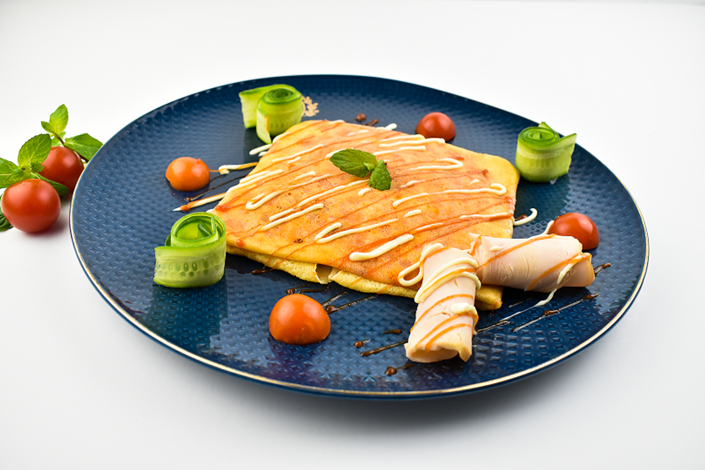 Crepe Blue Garden
