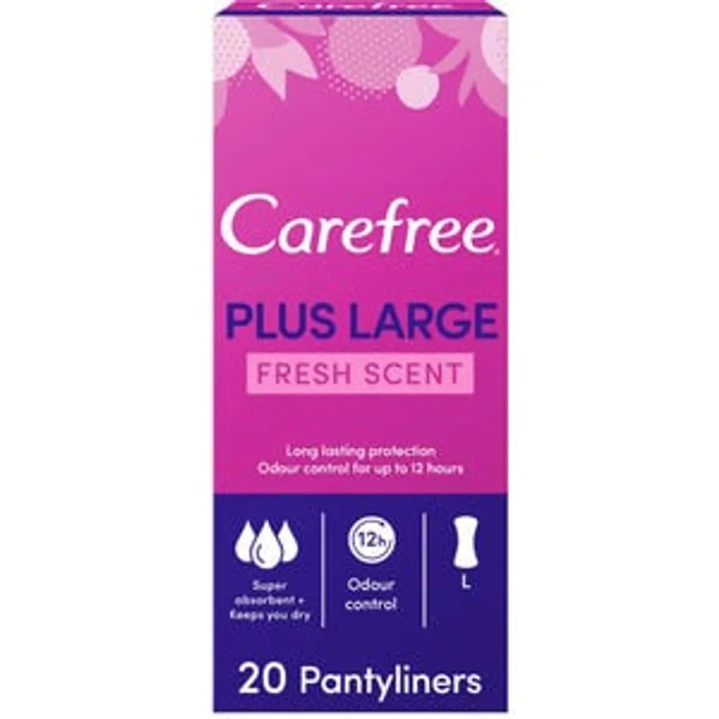 Carefree Panty Liners Large 20 Pcs