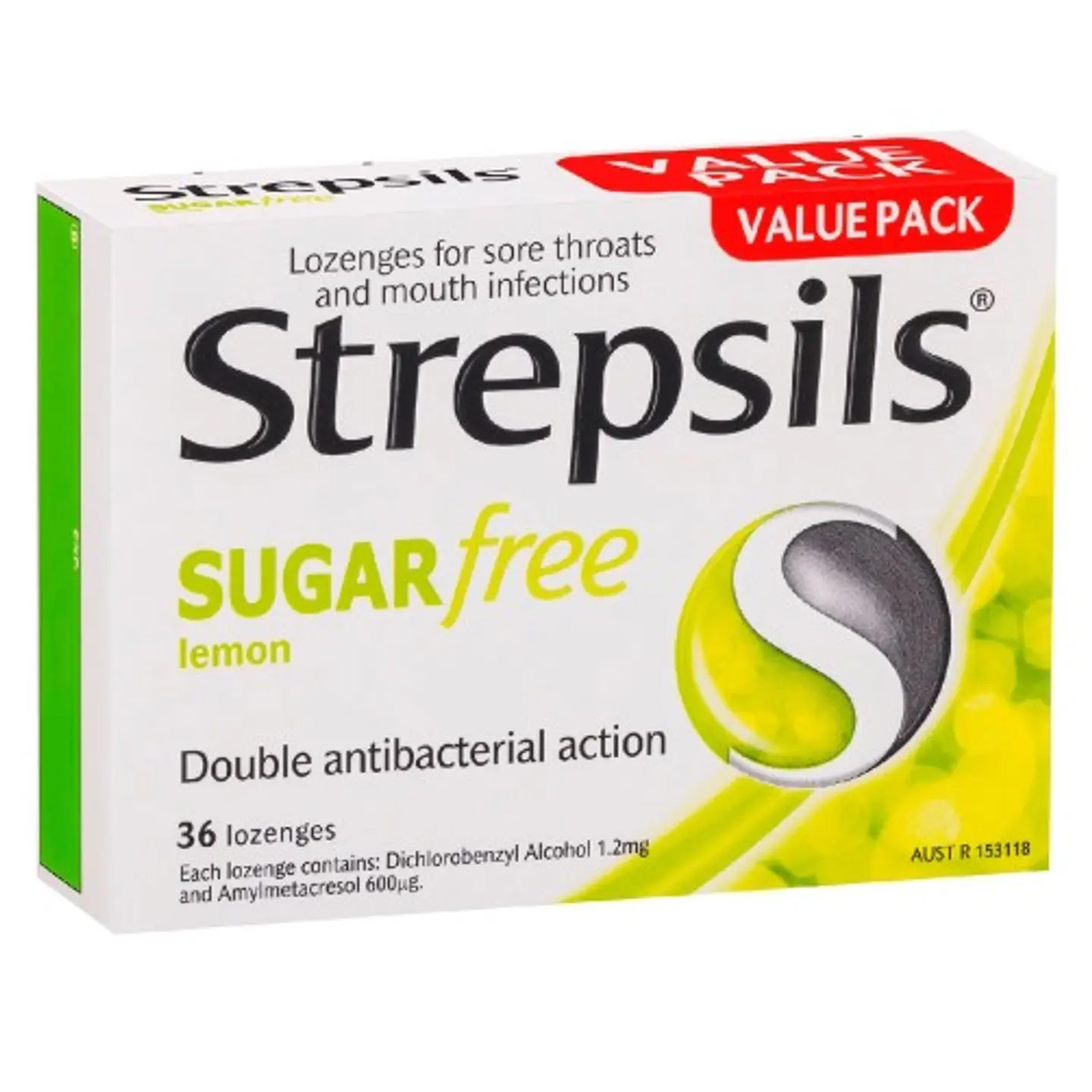 Strepsils Lemon Sugar Free 36 Tablet