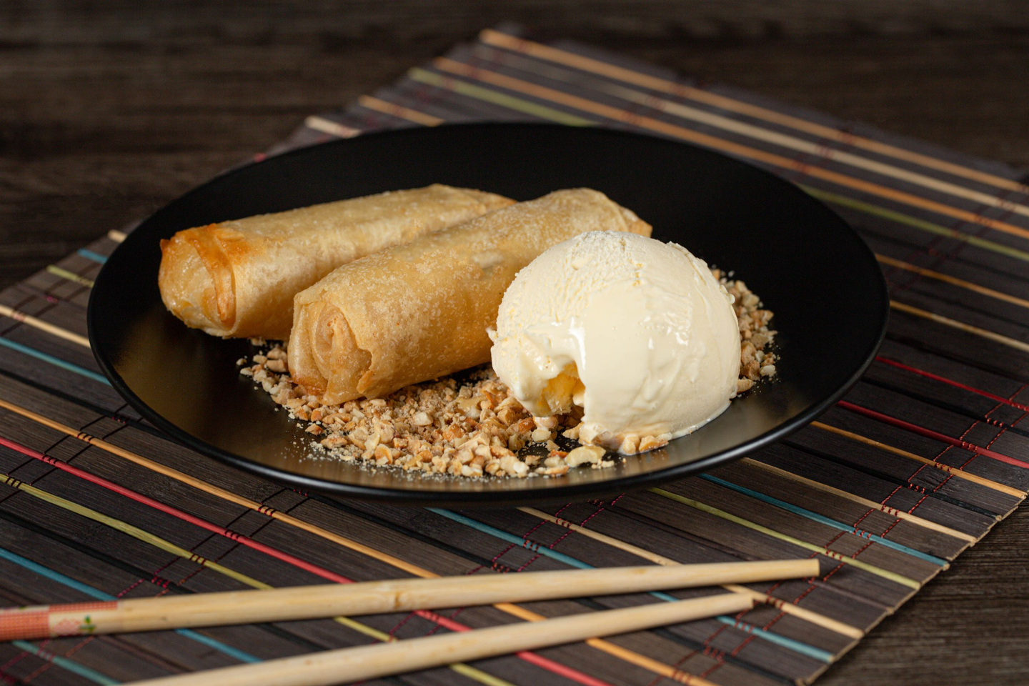 Mango Rolls With Ice Cream