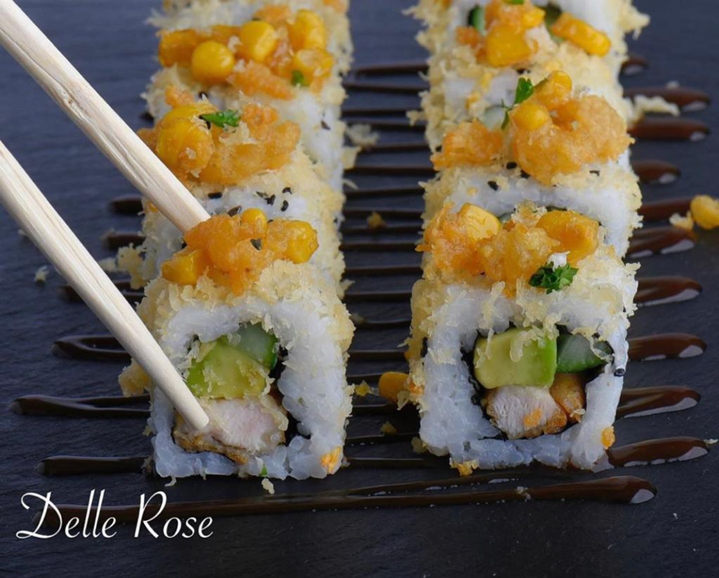 Crispy Corn Sushi With Shrimp